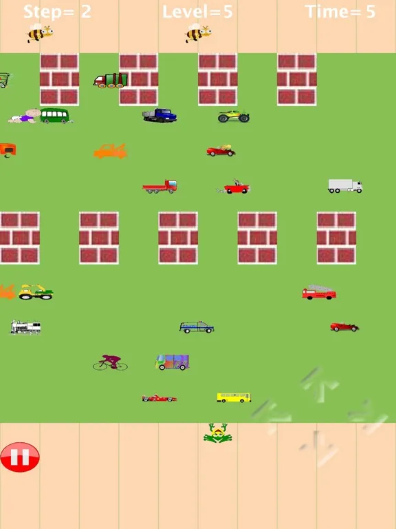 Tangkapan layar Frog cross the road@ iPad 
