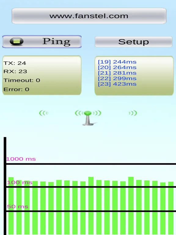 Graphic Ping tool iPad  Screenshots