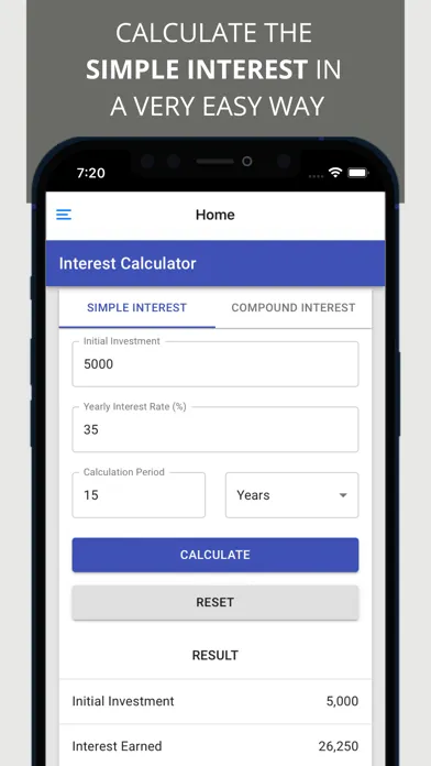IntSmart Interest Calculator سکرین شاٹس
