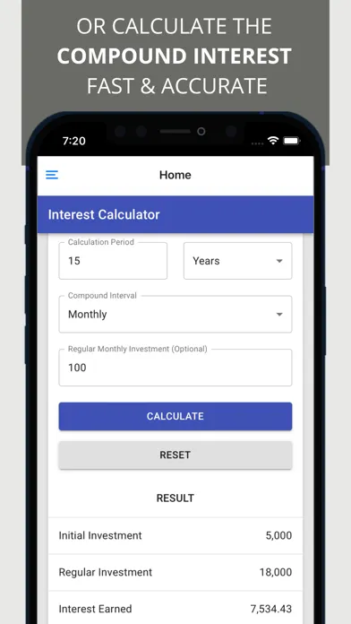IntSmart Interest Calculator سکرین شاٹس