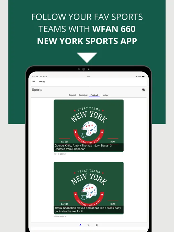 WFAN 660 App iPad  স্ক্রিনশট