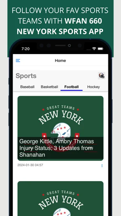 WFAN 660 App স্ক্রিনশট