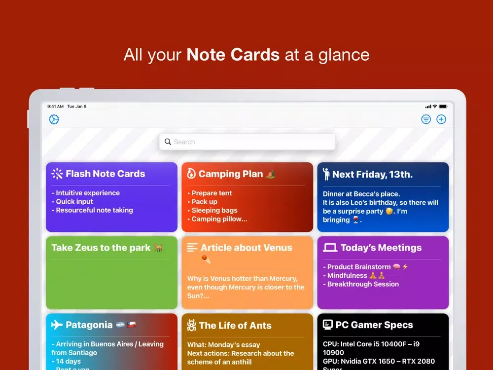 Flash Note Cards iPad  Ekran Görüntüleri