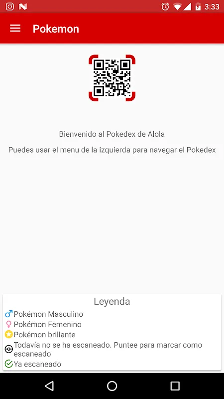 Скриншоты Pokedex QR Codes