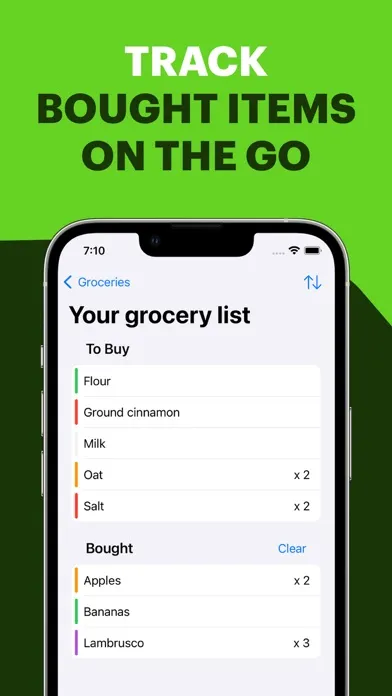 Zrzuty ekranu Cart - Easy Grocery List