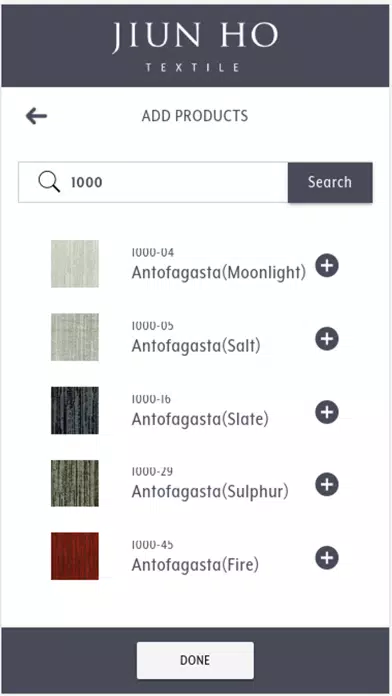 Capturas de tela do Jiun Ho Textile