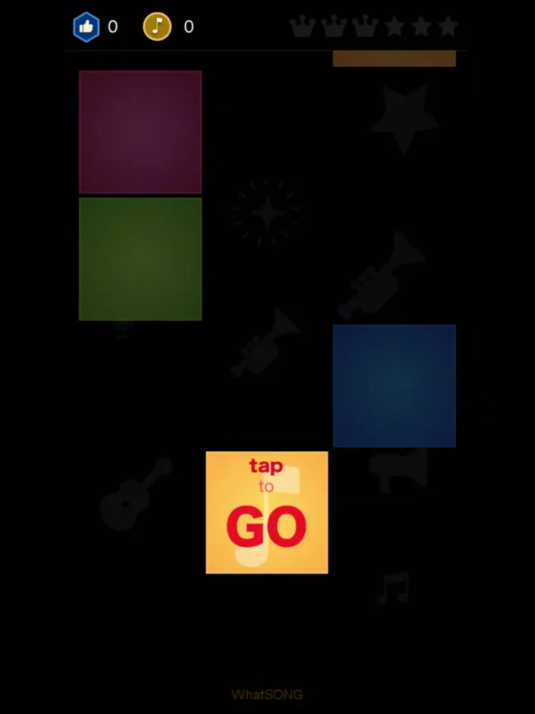 Capturas de tela do WhatSONG iPad 