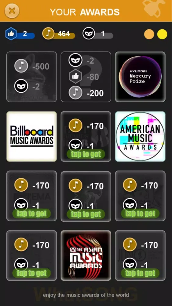Capturas de tela do WhatSONG