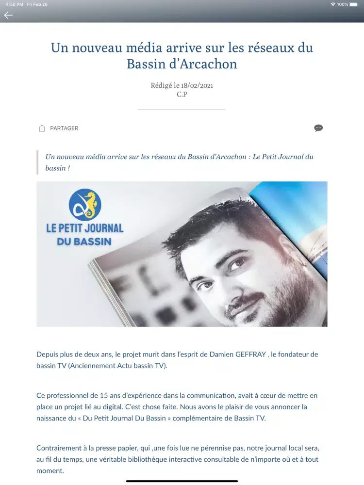 Le Petit Journal Du Bassin iPad  Screenshots