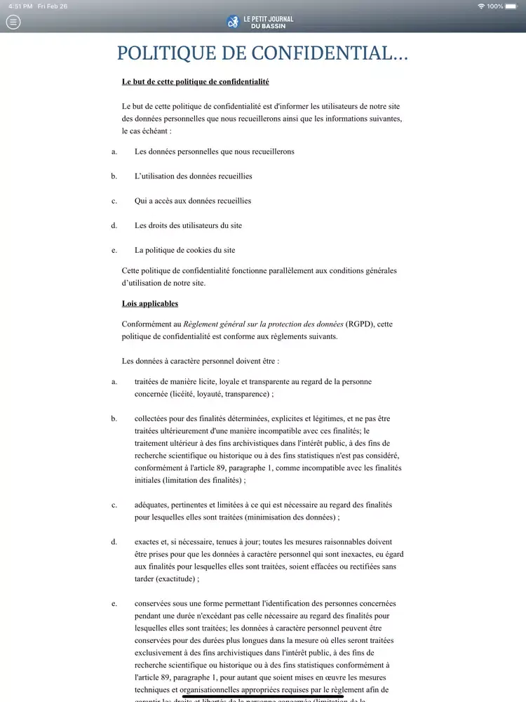 Le Petit Journal Du Bassin iPad  Screenshots