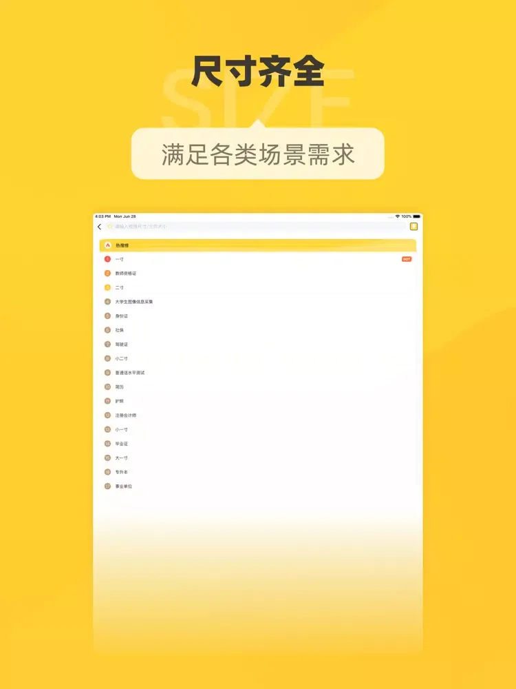 صور 电子证件照 iPad 