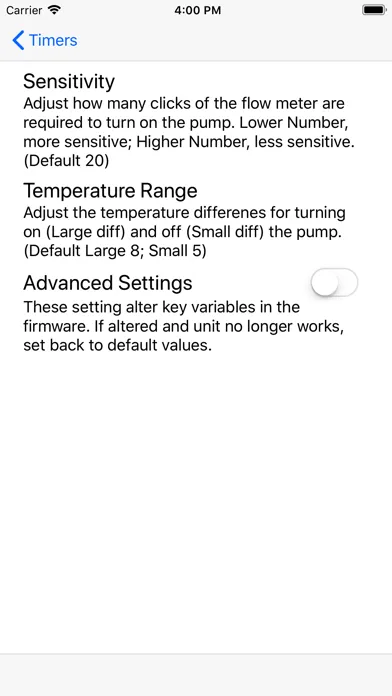 Screenshot di Smart Recirculation Control