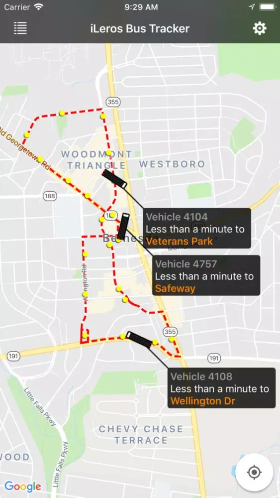 iLeros Bus Tracker Screenshots
