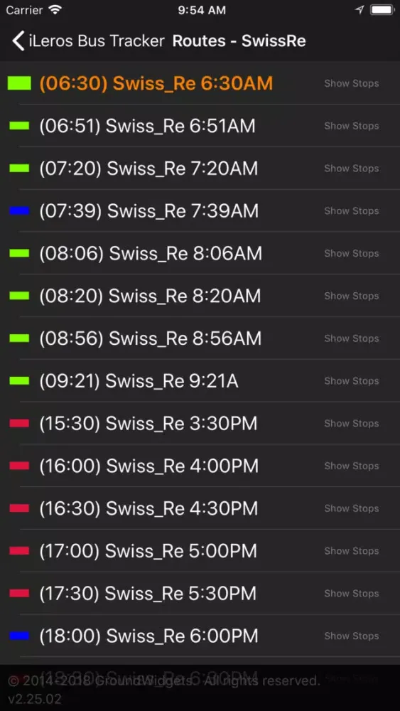 iLeros Bus Tracker Screenshots