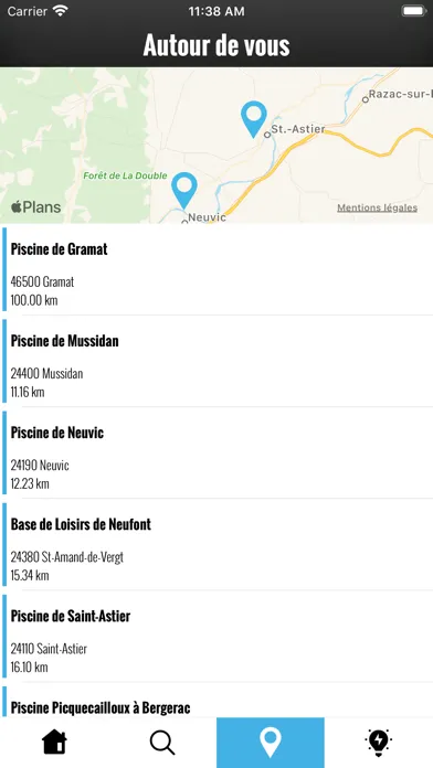 Capturas de tela do La carte des piscines - France