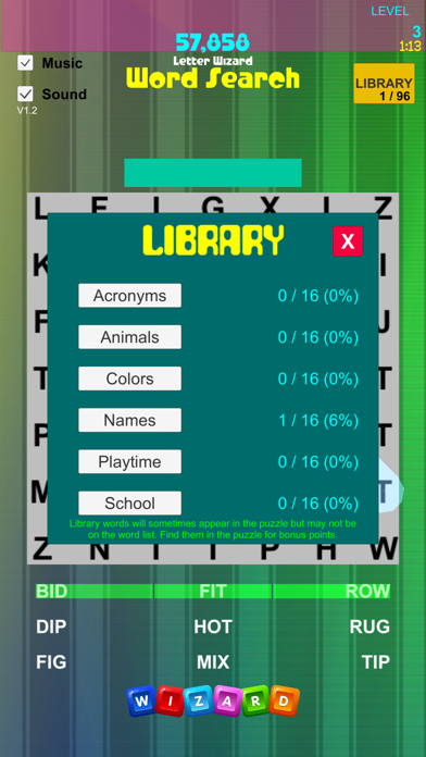 Zrzuty ekranu Letter Wizard Search Jr