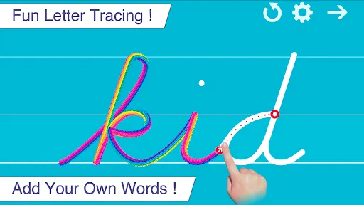 Ảnh chụp màn hình của Cursive Letters Writing Wizard