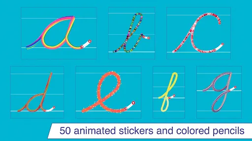 Ảnh chụp màn hình của Cursive Letters Writing Wizard