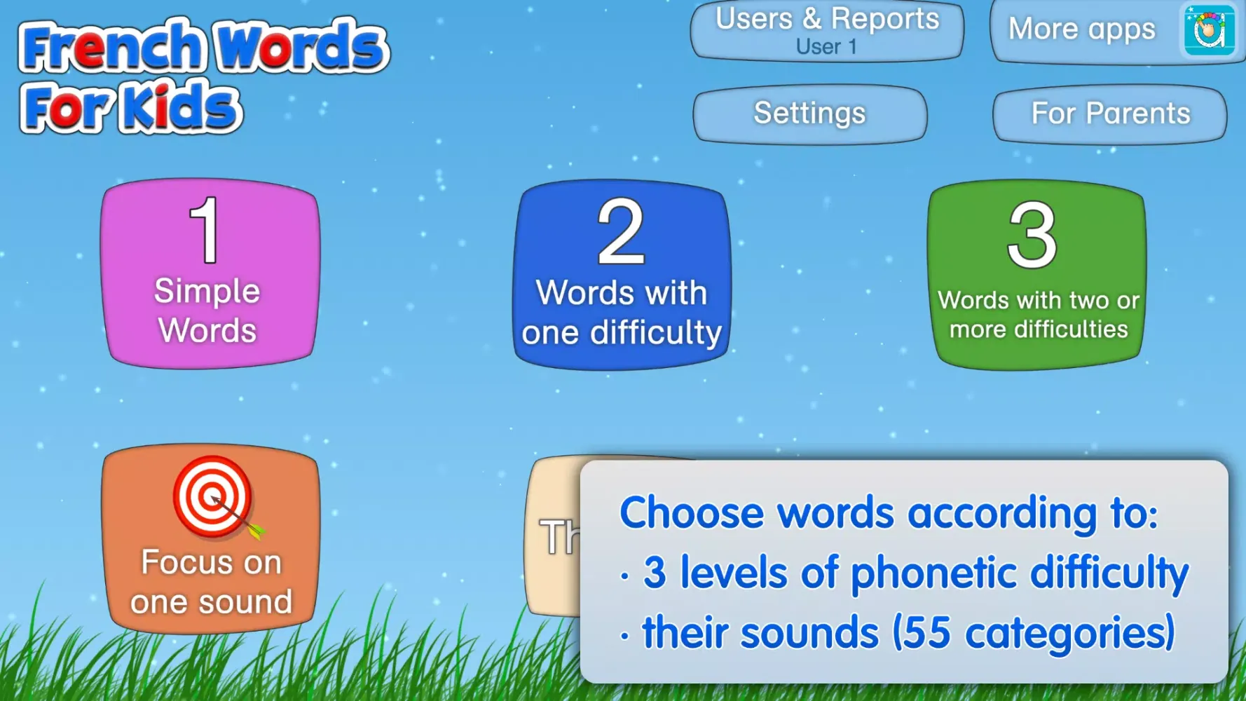 Capturas de tela do French Words