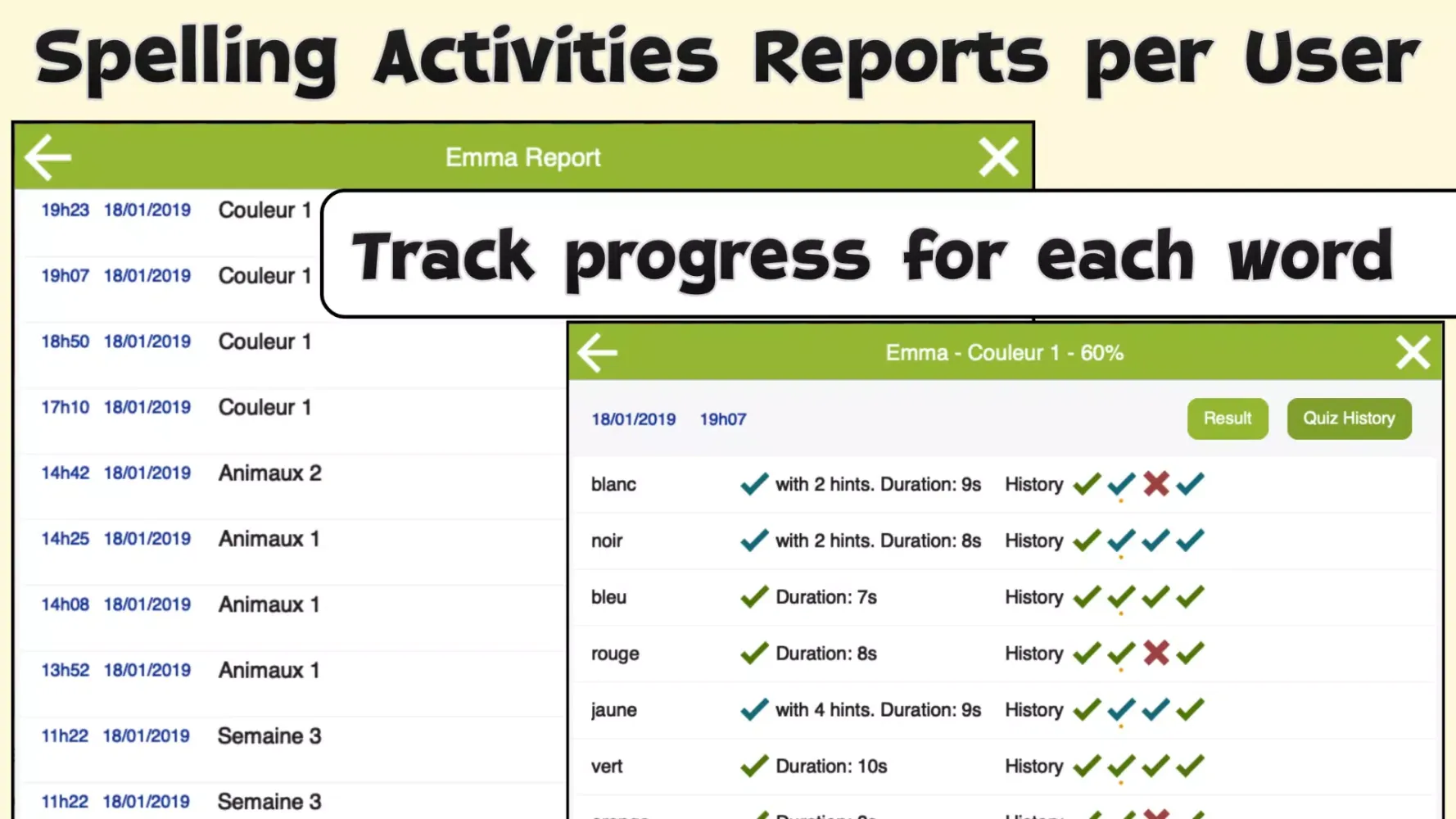 French Words - Learn spelling Screenshots