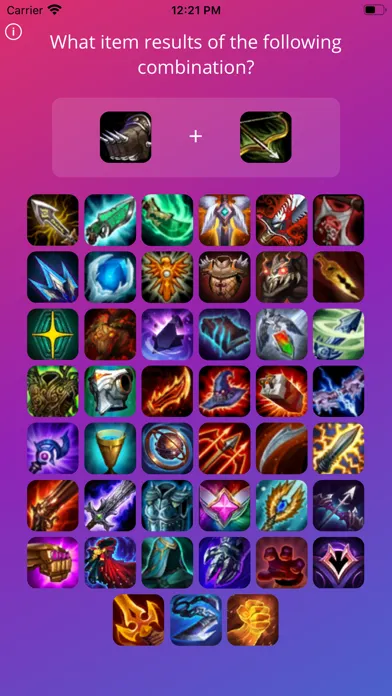 ภาพหน้าจอของ TFT Items