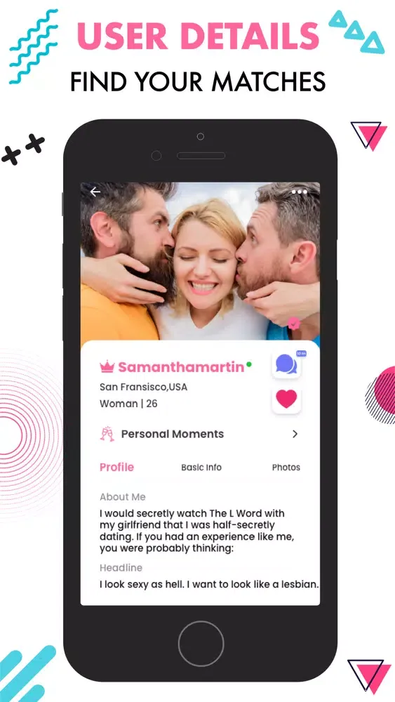 Captures d'écran de Threesome & Kinky Dating: 3LOV
