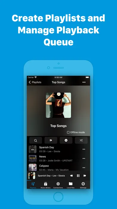 Captures d'écran de Evermusic: mp3 music player