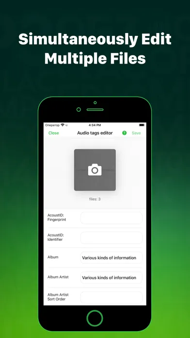 Capturas de tela do Evertag: Music Tag Editor