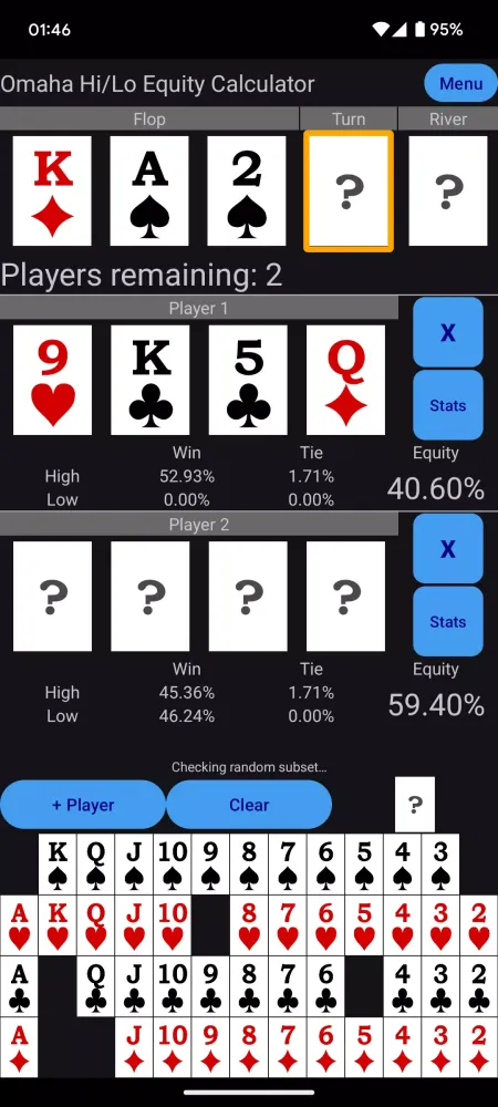 Poker Calculator 스크린샷