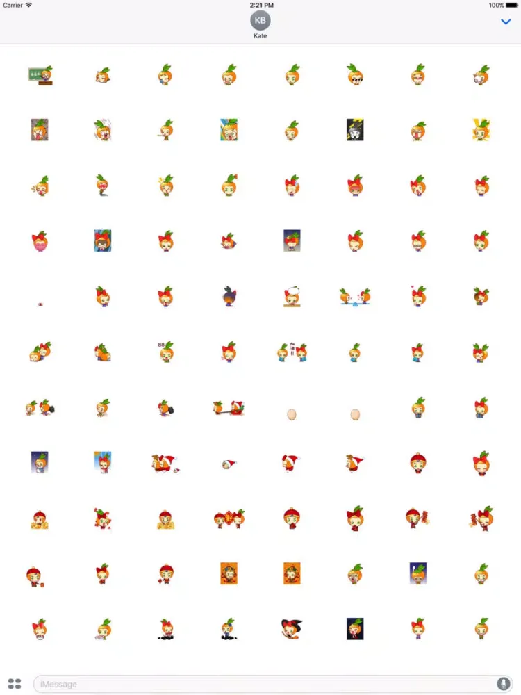 Capturas de tela do 奇奇橙橙(KiKiOrange)动态表情贴纸 iPad 