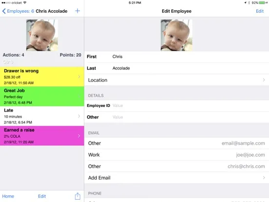 Tangkapan skrin Employee Tracker Pro iPad 