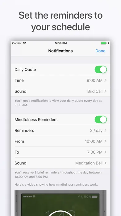 Chill – Mindfulness Reminders سکرین شاٹس