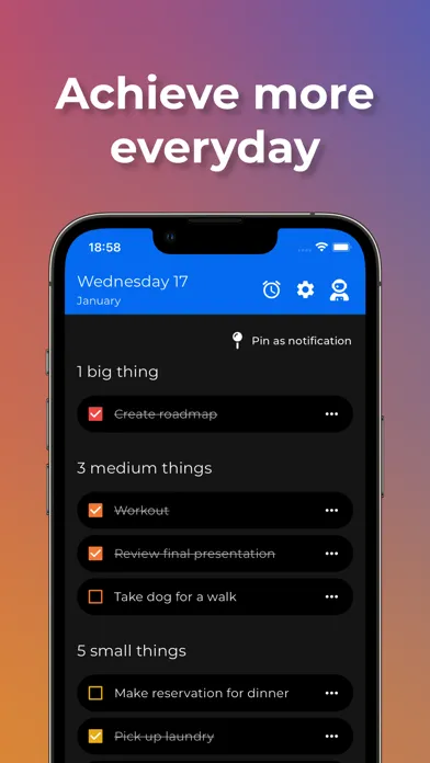 Zrzuty ekranu Rocket 135: To-Do List & Tasks