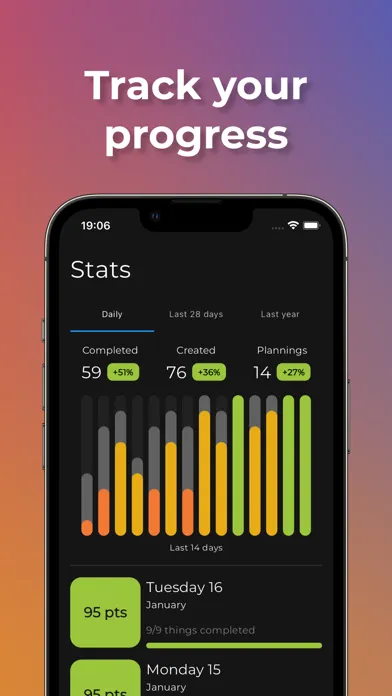Zrzuty ekranu Rocket 135: To-Do List & Tasks