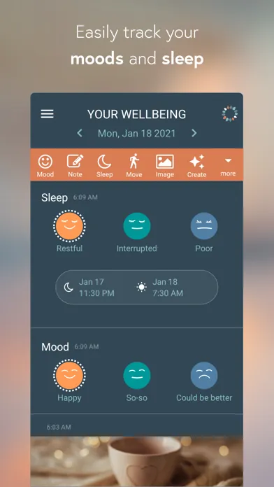 Скриншоты BeWell: Wellbeing Tracker