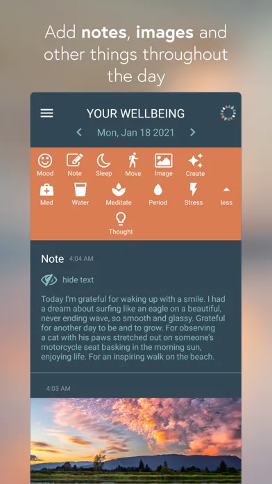Скриншоты BeWell: Wellbeing Tracker