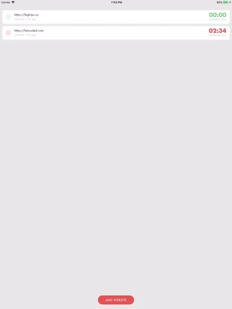 Capturas de pantalla de PopPing - uptime monitoring iPad 