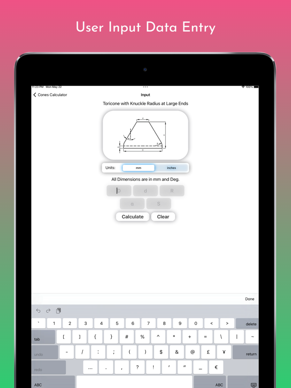 Capturas de pantalla de Cones Calculator Pro iPad 