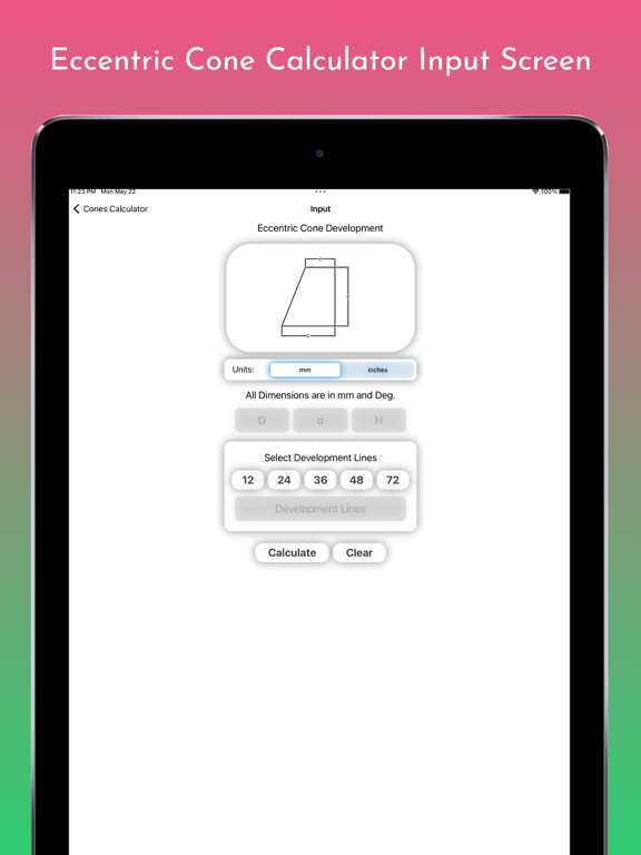 Capturas de pantalla de Cones Calculator Pro iPad 