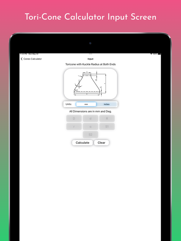 Capturas de pantalla de Cones Calculator Pro iPad 