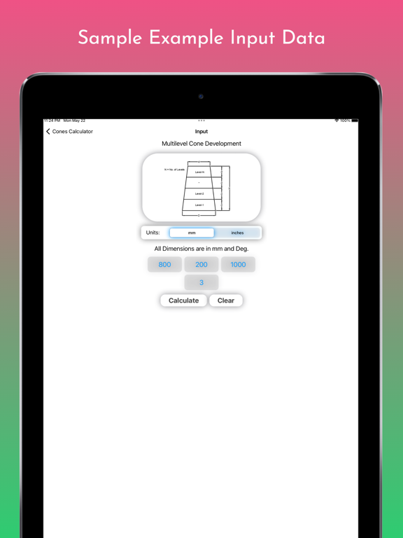 Capturas de pantalla de Cones Calculator Pro iPad 