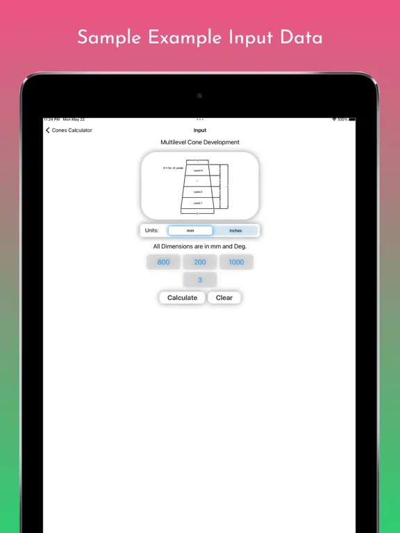 Cones Calculator Pro iPad  스크린샷