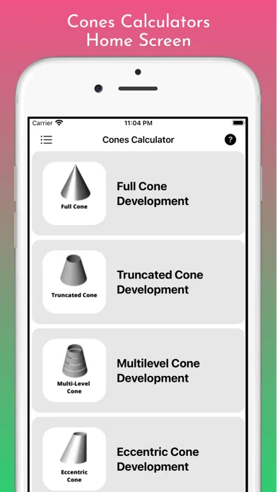 Cones Calculator Pro 스크린샷