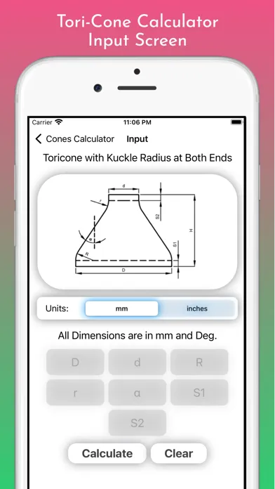 Cones Calculator Pro 스크린샷