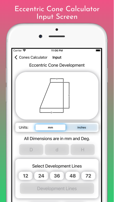 Capturas de pantalla de Cones Calculator Pro