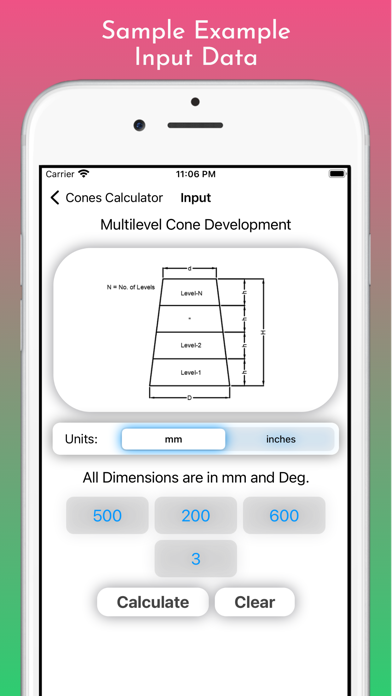 Capturas de pantalla de Cones Calculator Pro
