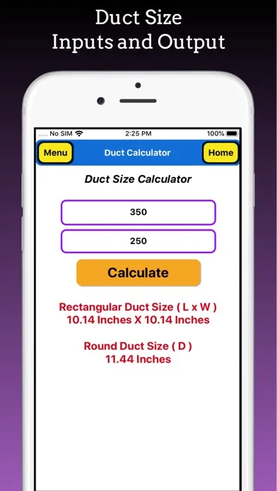 Duct Calculator Pro Screenshots