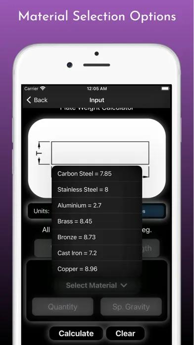 Captures d'écran de Fabrication Weight Calculator