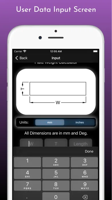 Captures d'écran de Fabrication Weight Calculator