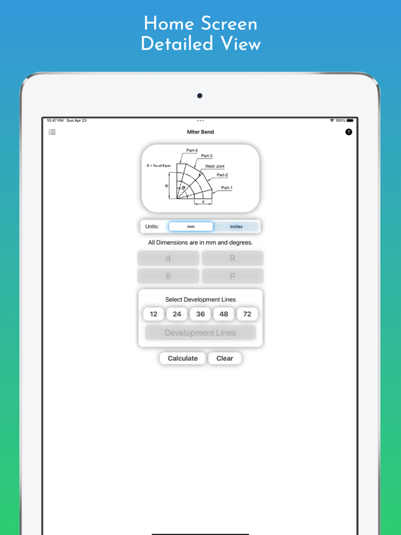 ภาพหน้าจอของ Miter Bend Pro iPad 